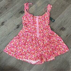 NWT Small Wild Fable Pink Floral Romper